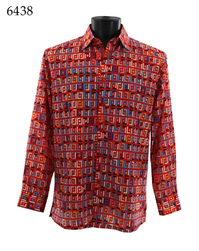 Bassiri Men's Long Sleeve Casual Shirt 6438 - Comfortable Button Down Shirt for Office, Business, and Everyday Wear