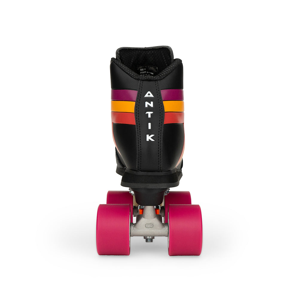 Antik Skyhawk Indoor Skate Set - Black Roller Skates for Women & Men - Perfect for Rinks, Roller Derby & Indoor Skating