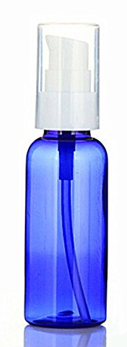 1 oz Blue Clear Plastic Fine Mist Empty Spray Bottles (6 Pack) - Perfect for Makeup, Skincare, Haircare & Travel Essentials