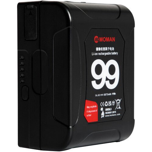 Colbor 99Wh V-Mount Battery with LCD Time Display - Professional Power Solution for DSLR Cameras, LED Lights & Film Equipment