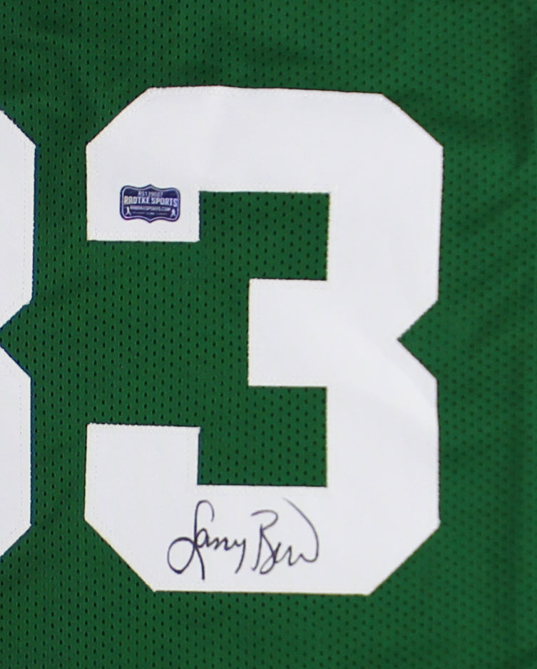 Larry Bird Autographed Boston Celtics Green Custom Jersey - Authentic Signed NBA Memorabilia for Collectors & Fans - Perfect for Display, Gifting, and Sports Memorabilia Collections