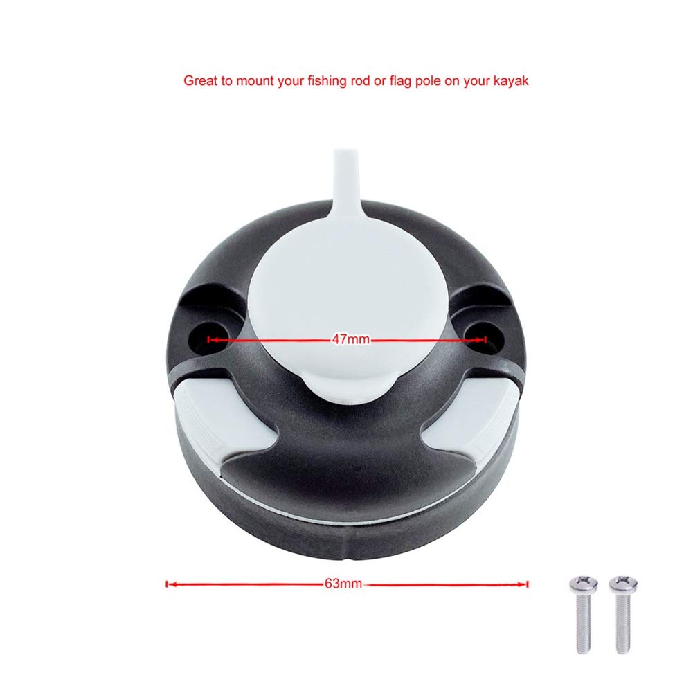 Durable Nylon Kayak Track Mount Base - Heavy Duty Fishing Rod Holder Mount for Inflatable Boats & Kayaks | Perfect for Saltwater Fishing, Kayak Accessories & Marine Adventures