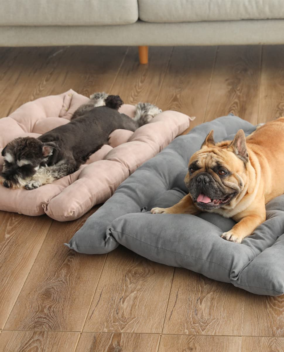 Multifunctional Convertible Dog Bed - Washable & Waterproof Pet Mattress with Paw Design for Large Dogs (XL, Light Lake Blue) - Perfect for Indoor & Outdoor Use, Travel, and Crate Comfort