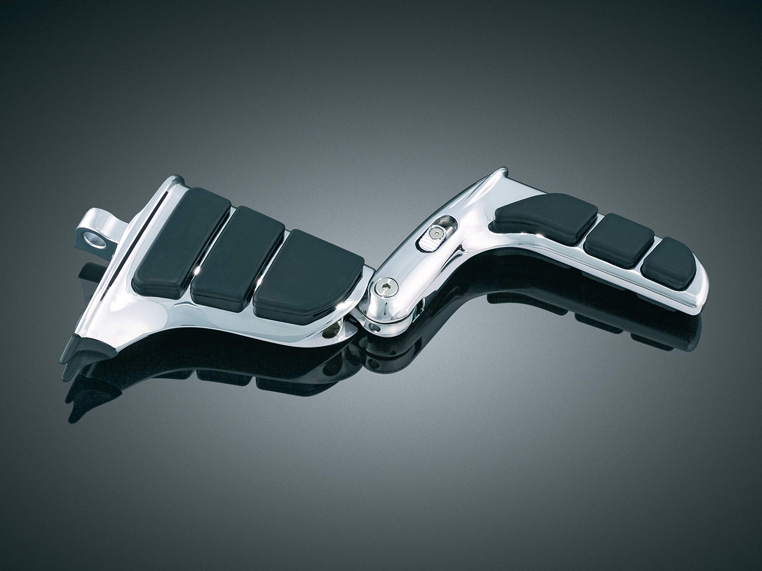 Kuryakyn 4466 SwingWing Motorcycle Footpegs - Chrome Cruise Pegs with Male Mount Adapters for 2010-2019 Harley-Davidson Touring Models | Perfect for Long Rides & Highway Comfort