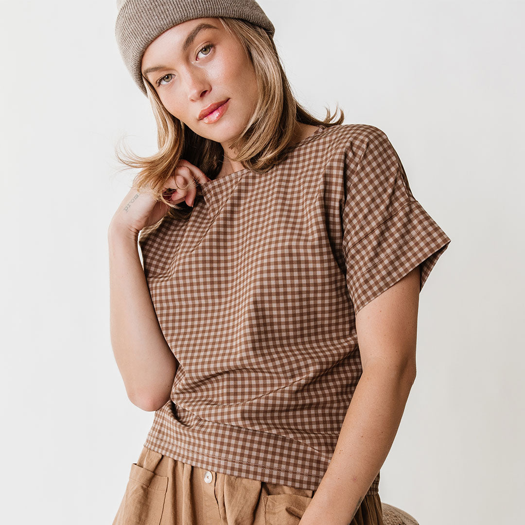 Boss Tee - Premium Cinnamon Check Plaid Shirt for Men | Stylish Casual Wear for Office, Outings & Everyday Fashion