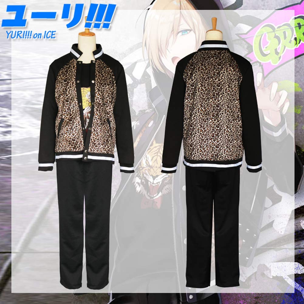 Yuri Plisetsky Anime Cosplay Jacket - Leopard Print Coat for Halloween Party & Daily Wear | Perfect for Cosplay Events, Conventions & Themed Parties
