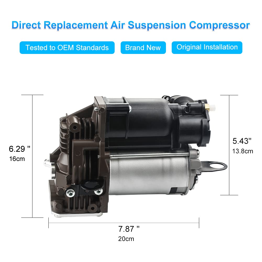 JDMON Air Suspension Compressor Pump Replacement for Mercedes-Benz GL & ML-Class W164 X164 (2006-2012) - Compatible with GL320/350/450/550 & ML320/350/450/500/550/63 AMG - Replaces OEM 1643201204 1643200004 - Perfect for Off-Roading, Towing & Smooth Ride Adjustments