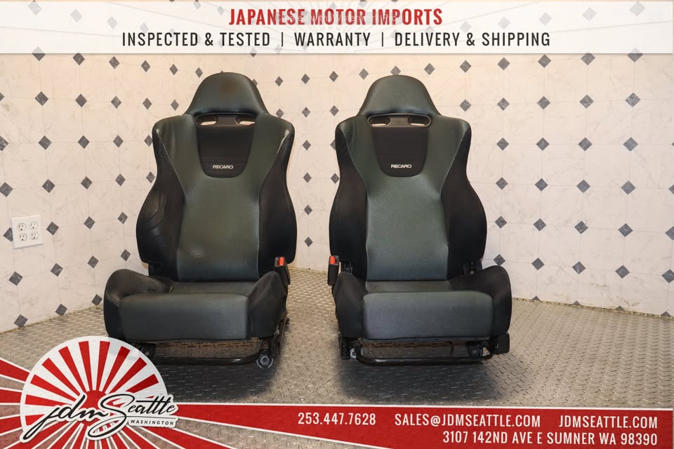 JDM Honda Accord Euro R CL7 Recaro Seats - Green Front & Rear Racing Bucket Seats | Perfect for Car Enthusiasts & Track Day Upgrades