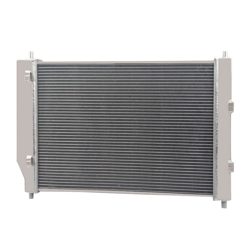 62MM 4 Row Aluminum Radiator with Double Oil Cooler & Electric Fan Shroud - Compatible with 2005-2013 Chevy Corvette C6 6.2L/7.2L V8 Gas Engine - Includes Thermostat Kit - Perfect for Performance Upgrades & High-Temperature Driving Conditions