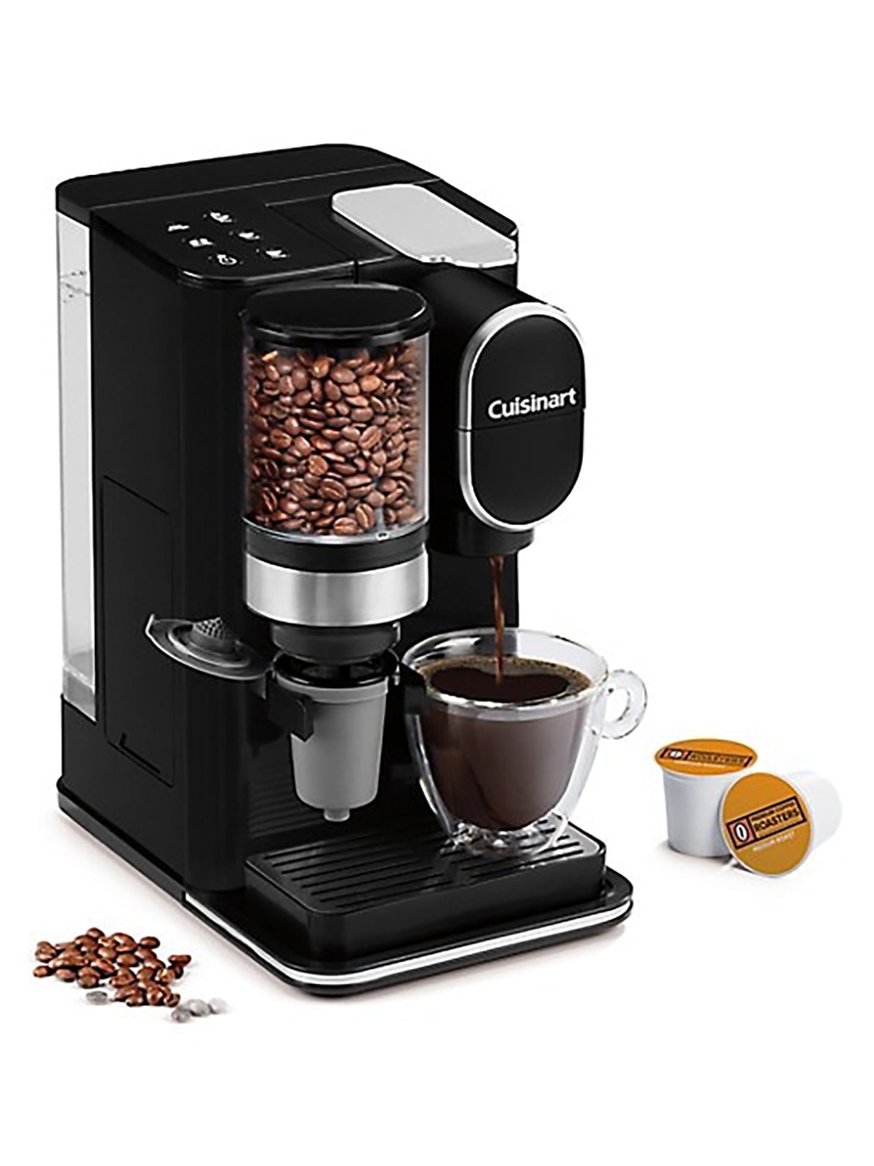 Cuisinart DGB-2C Grind & Brew Single Serve Coffee Maker - Automatic Fresh Ground Coffee Brewer for Home, Office & Travel Use