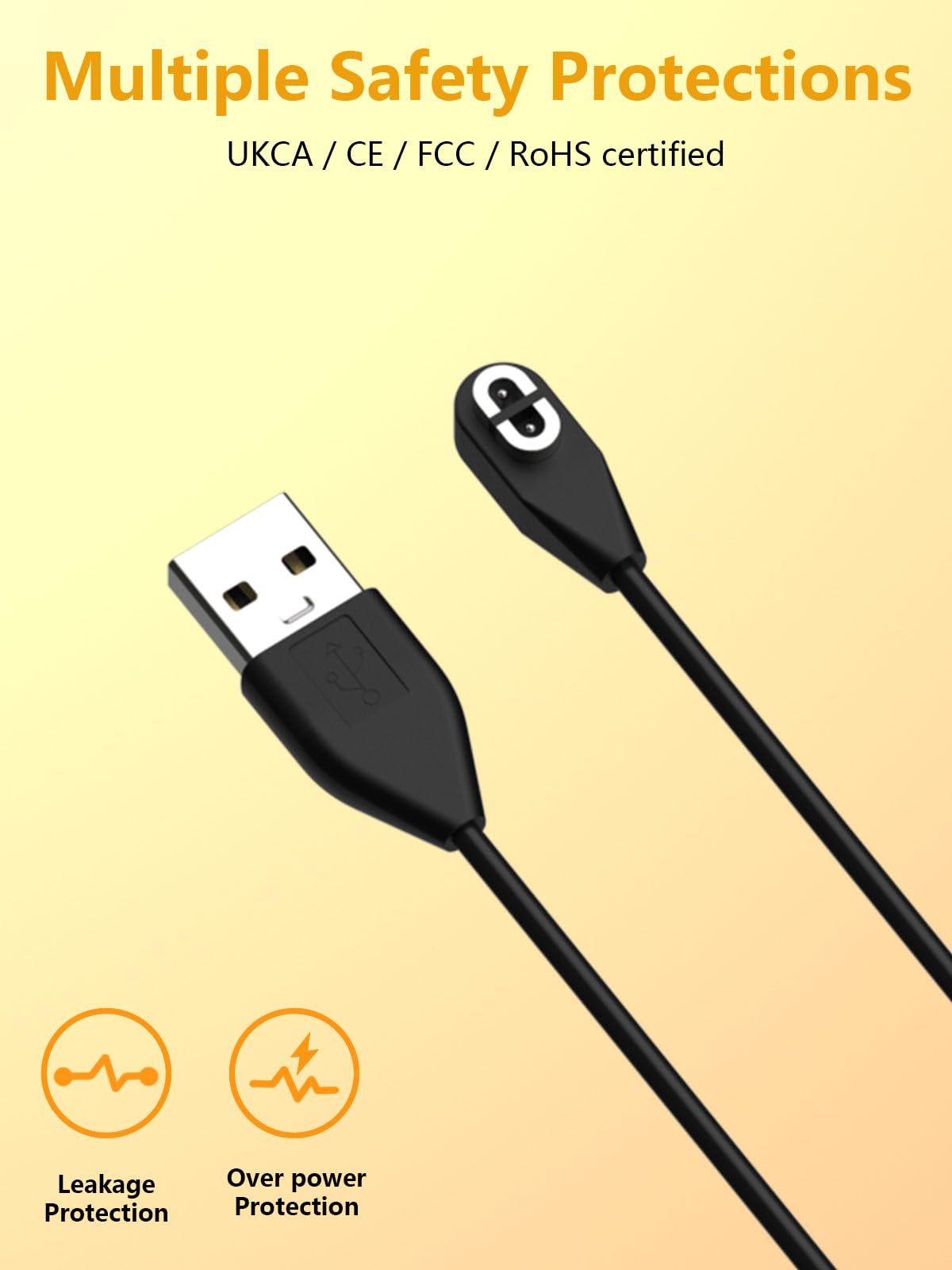 2 Pack Magnetic USB Charging Cable for Shokz OpenRun Pro/OpenRun Mini/OpenComm - Compatible with Aftershokz Aeropex AS800 Bone Conduction Headphones | Perfect for Workouts, Running & Outdoor Activities