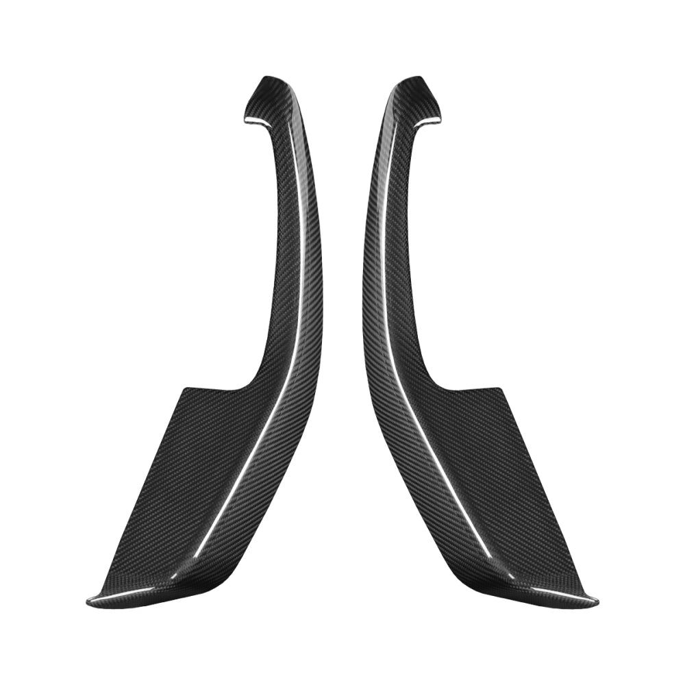 Premium Real Carbon Fiber Armrest Covers for Tesla Model 3 Highland 2024+ (4-Piece Set) - Front & Rear Door Protection - Luxury Interior Upgrade for Enhanced Driving Comfort