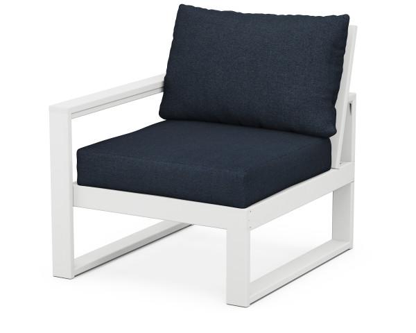 Polywood EDGE Modular Left Arm Chair - Durable Outdoor Furniture for Patio, Deck & Garden - Weather-Resistant & Eco-Friendly