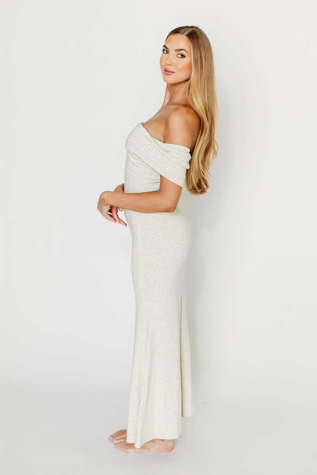 Monroe Maxi Dress in Heather Grey - Bump Friendly Maternity Dress for Pregnancy & Nursing | Perfect for Casual Outings, Baby Showers & Summer Vacations