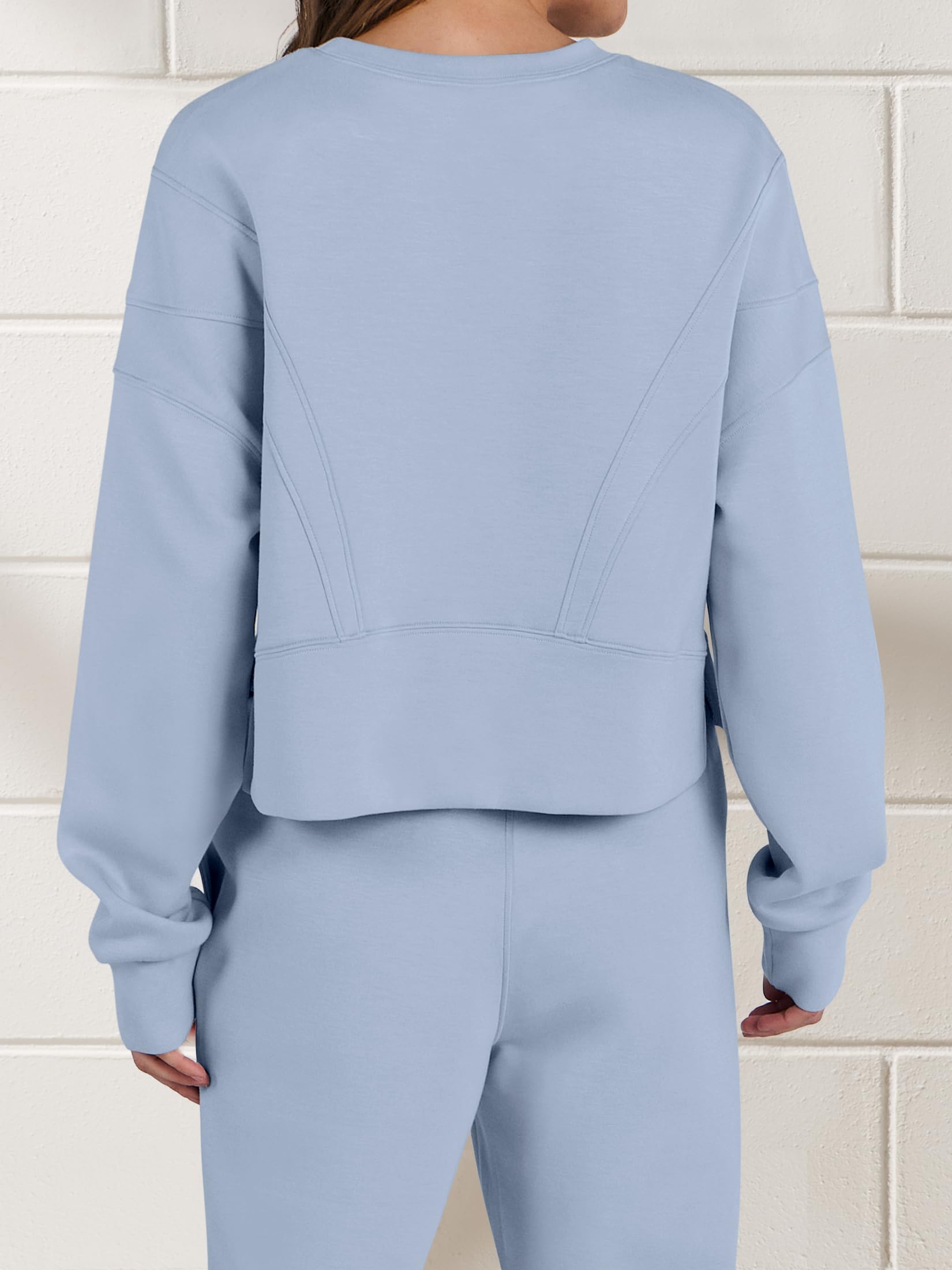 ANRABESS Women's Two Piece Sweatsuit Set - Cropped Sweatshirt & Joggers Sweatpants, Casual Lounge Wear, Fall Tracksuit Outfit 2024 | Perfect for Gym, Yoga, Running, and Everyday Comfort