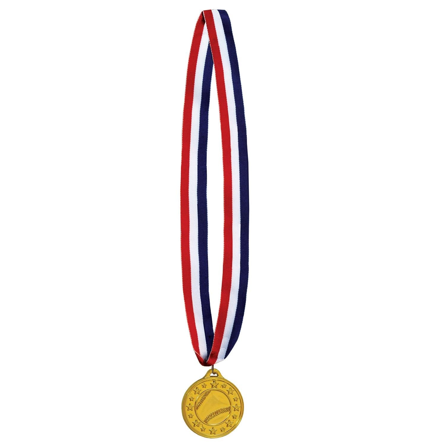 12 Pack Baseball Medals with Ribbon - Gold Silver Bronze Award Trophies for Kids Sports Tournaments, Team Competitions & School Field Day Events