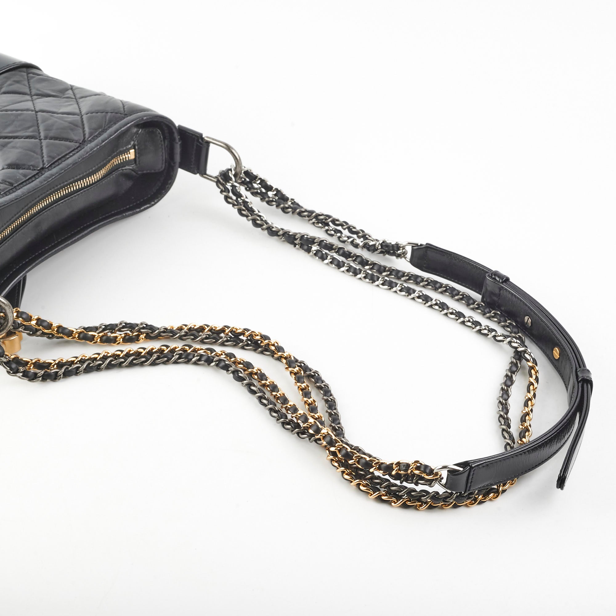 Chanel Small Gabrielle Black Leather Shoulder Bag - Luxury Designer Handbag for Women | Perfect for Work, Travel & Evening Events