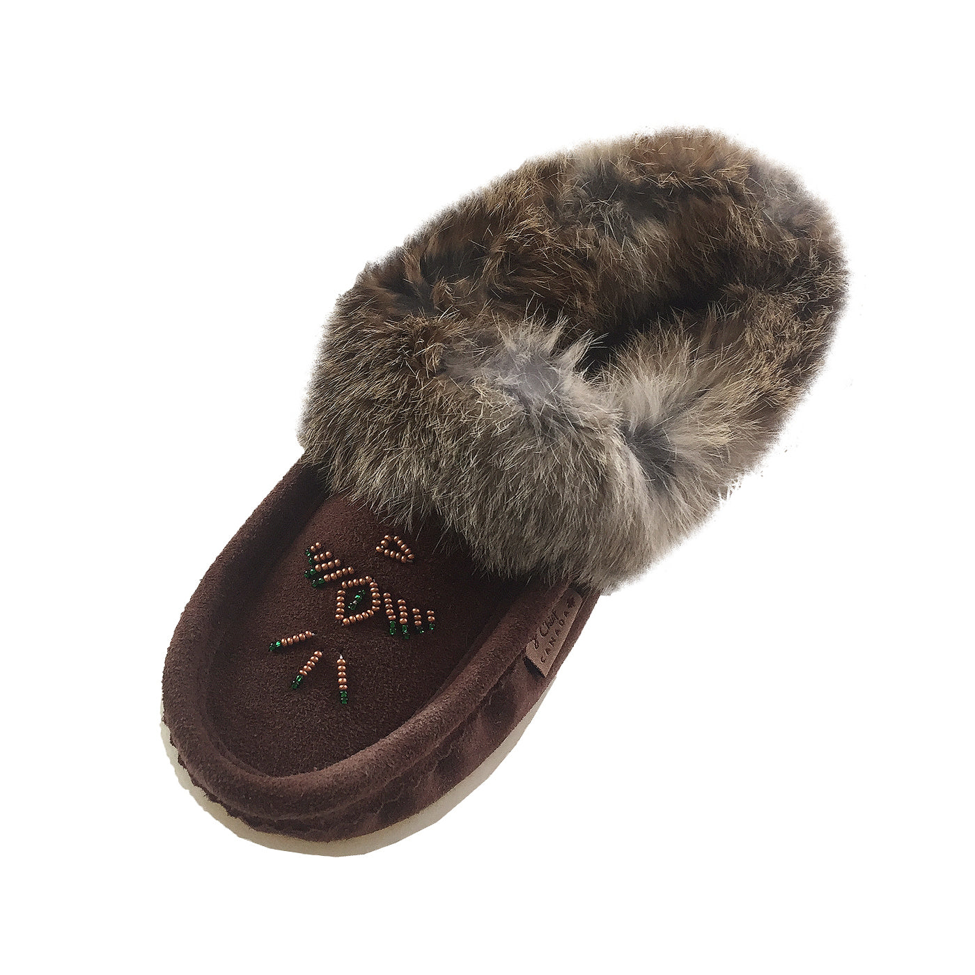 Women's Warm Fleece-Lined Rabbit Fur Suede Moccasins with Non-Slip Rubber Sole | Cozy Indoor/Outdoor House Shoes for Winter Comfort