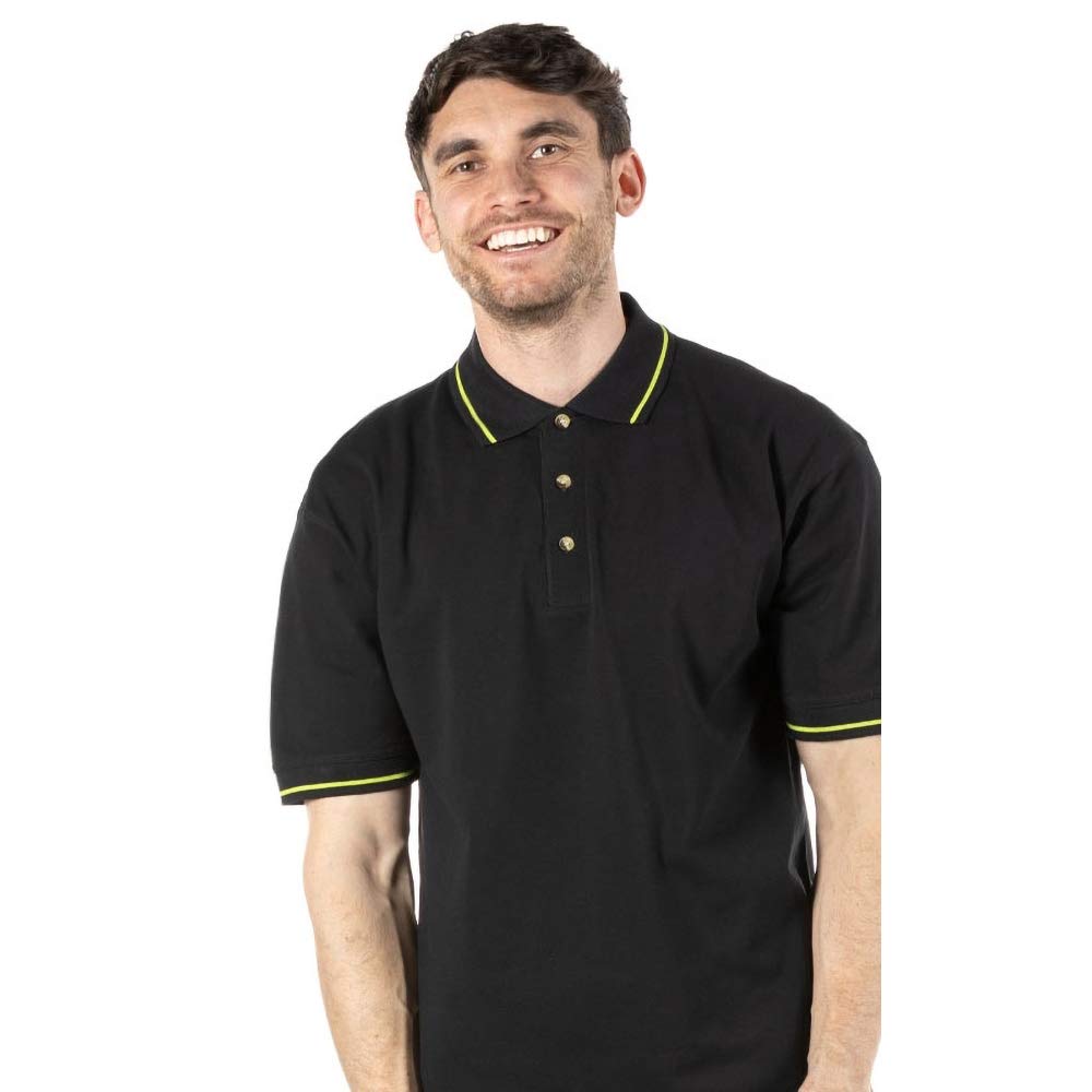St. Mellion Men's Short Sleeve Polo Shirt - Breathable Casual Golf Shirt for Men - Perfect for Golf, Office & Summer Outings