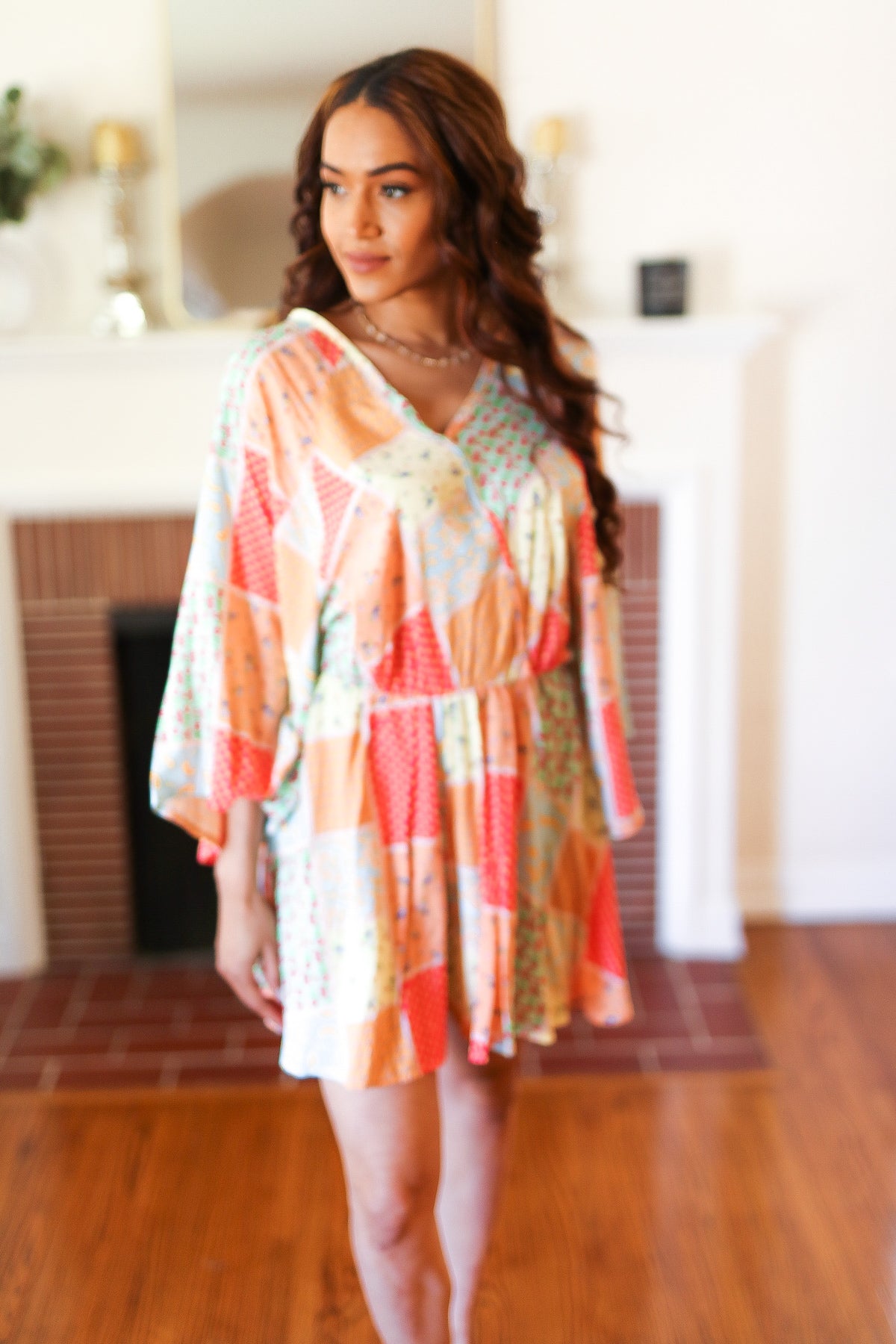 Stylish Multicolor Paisley Patchwork Surplice Romper for Women | Trendy Summer Outfit for Beach, Vacation & Casual Wear