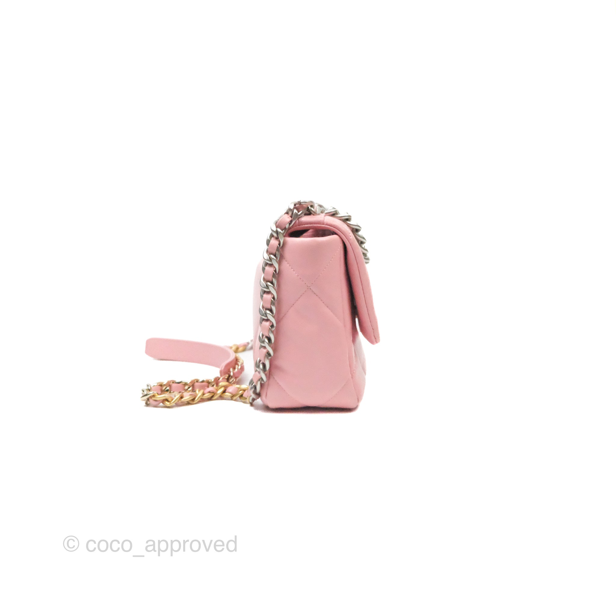 Chanel 19 Small Pink Lambskin Mixed Hardware Handbag - Luxury Designer Crossbody Bag for Women | Perfect for Date Night, Parties & Special Occasions