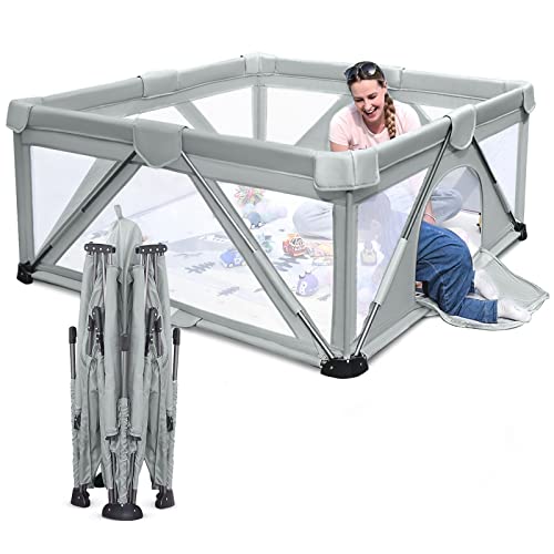Heyo.Ja Large Foldable Baby Playpen with Gate - 47