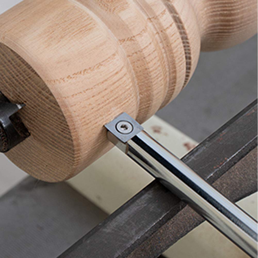 Premium Woodturning Lathe Tool Set - 3PCS Replaceable Carbide Parting Tools with Wooden Storage Box (Round & Square Tips) - Perfect for Woodworking, DIY Projects & Professional Carpenters - Ideal for Bowl Turning, Spindle Work & Detailed Wood Crafts
