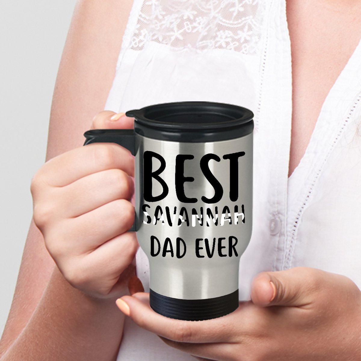 Funny Valentine's Day Gifts for Dad - Insulated Travel Coffee Mug with Lid - Unique Father's Day Gift from Kids - Thoughtful Present for Husband, Boyfriend & Men - Perfect for Office, Commute & Outdoor Adventures