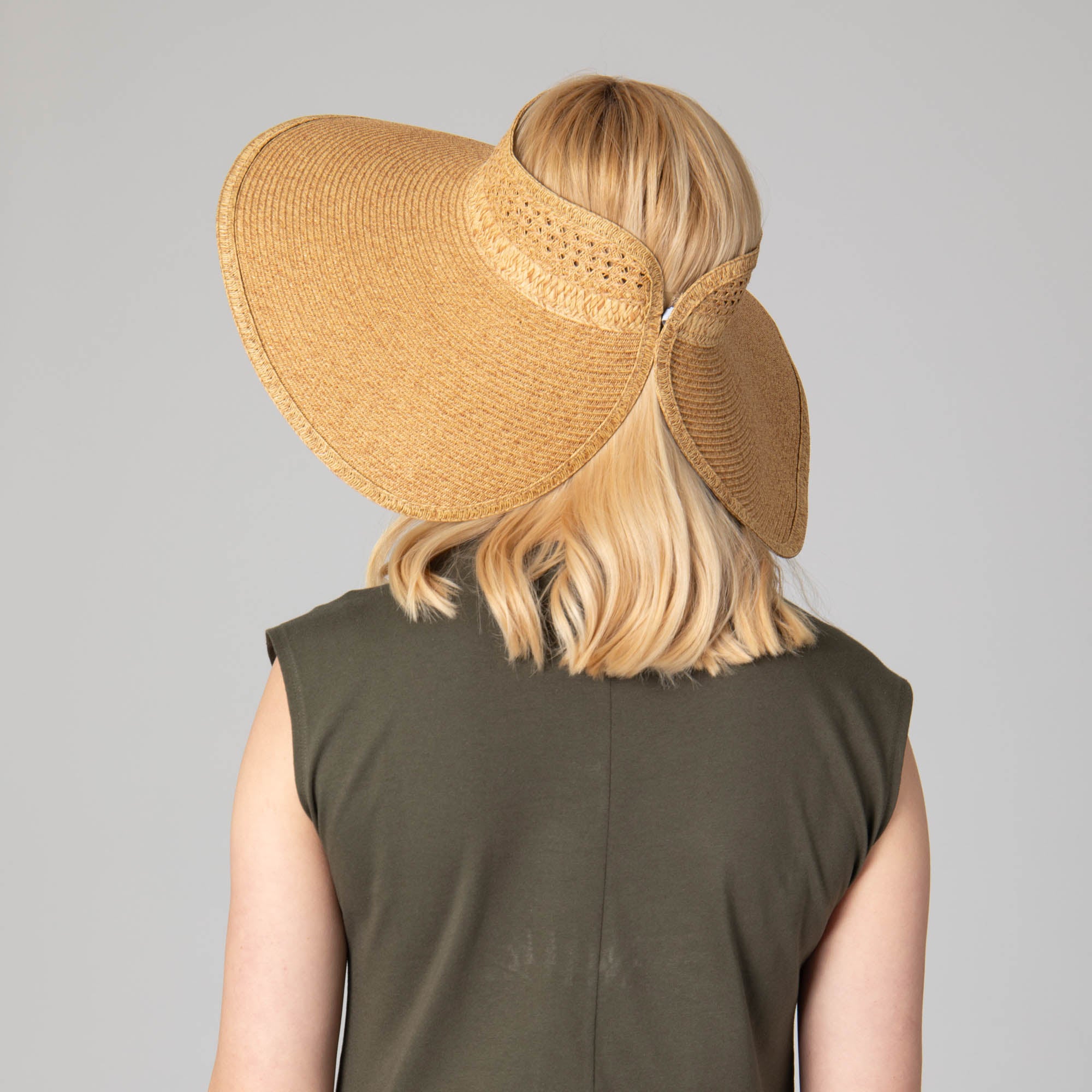 Everyday Full Coverage Wide Brim Roll Up Sun Visor Hat - UV Protection for Outdoor Activities, Beach, Golf & Gardening