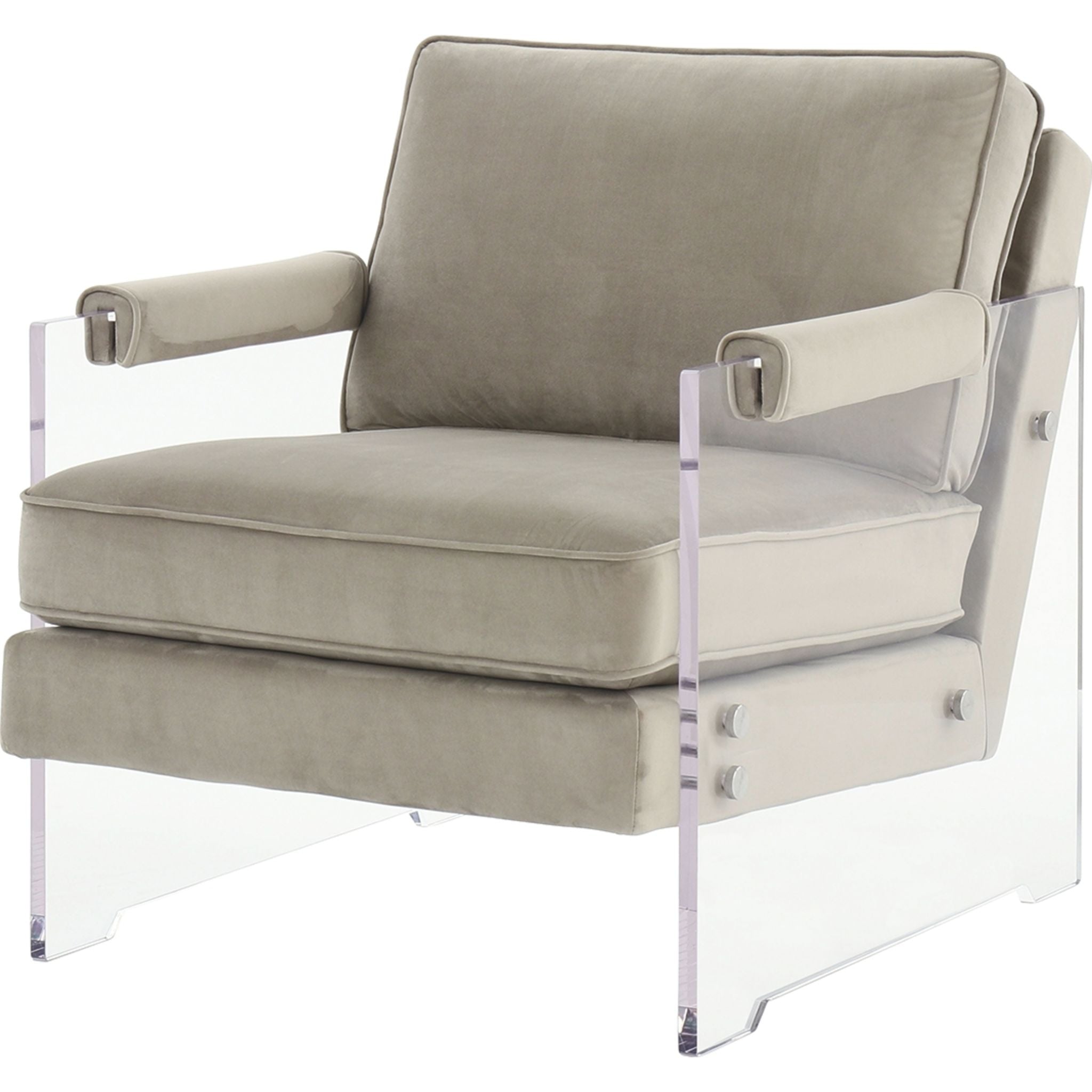 Avonley Modern Accent Chair in Taupe - Stylish Living Room Seating for Home Decor & Relaxation