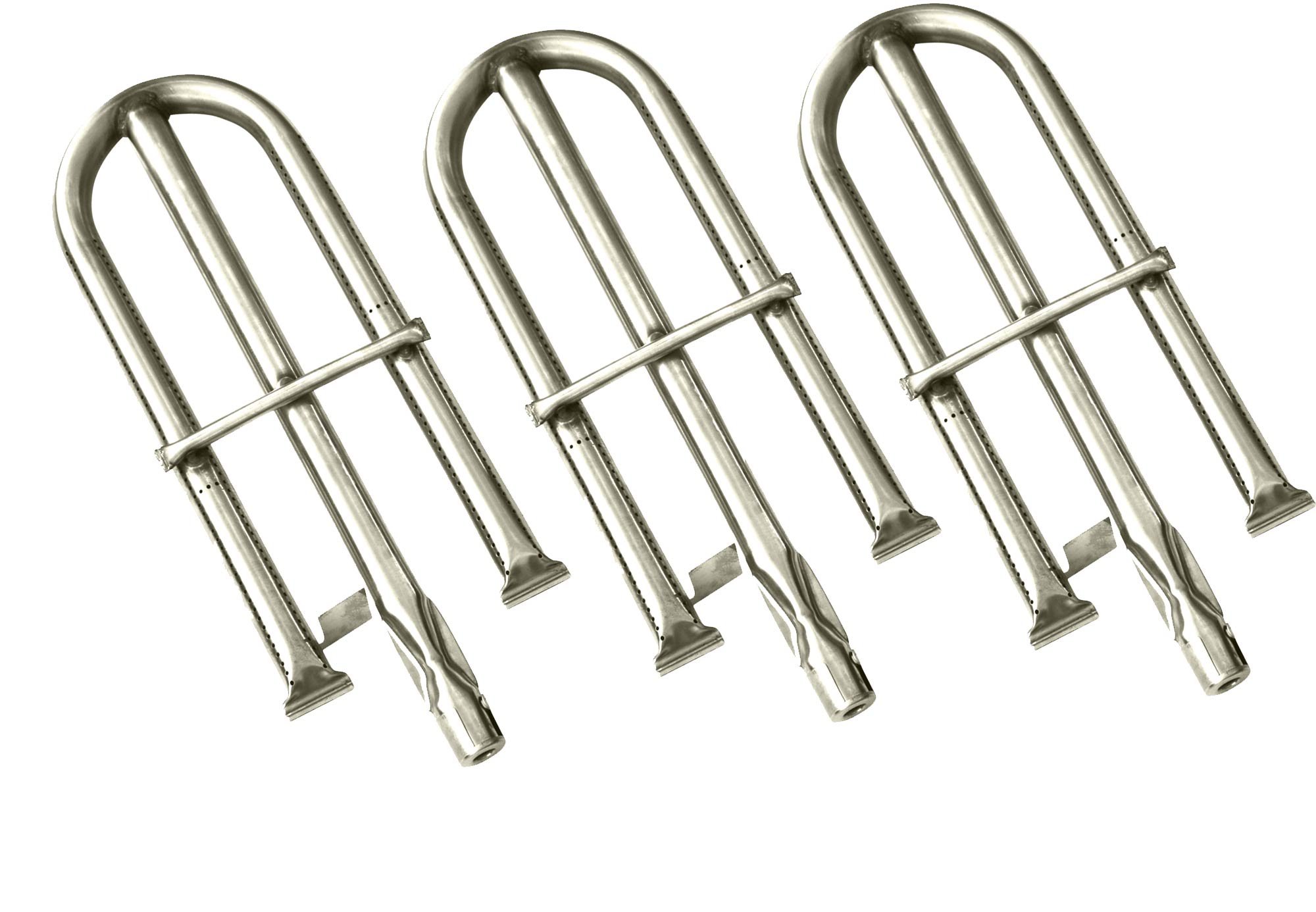 Stainless Steel U Pipe Burner & Heat Shield Replacement Kit for Grill Parts Zone Models 3019LNG, 3019L, 192430 (3-Pack) - Perfect for Outdoor BBQ, Backyard Grilling, and Gas Grill Maintenance