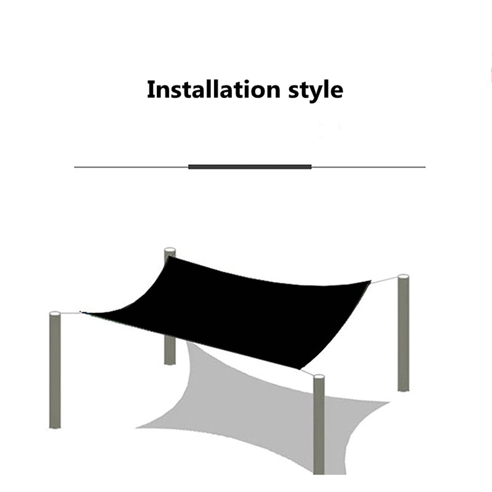 33x33ft Black Shade Cloth with Grommets - UV Block Shade Net for Patio, Courtyard, Balcony & Greenhouse - Perfect for Outdoor Sun Protection, Garden Shading & Plant Growth