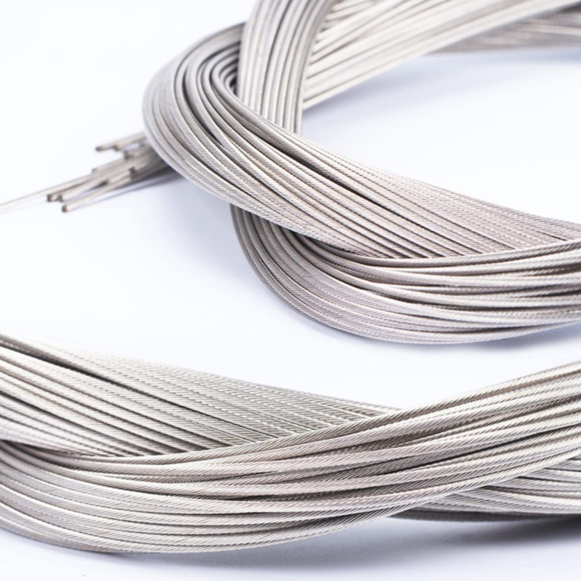 10 Pcs Stainless Steel Bike Derailleur Cables - 2M Length MTB Shifter Cable Set for Smooth Gear Shifting - Perfect for Mountain Bikes, Road Bikes & Cycling Maintenance