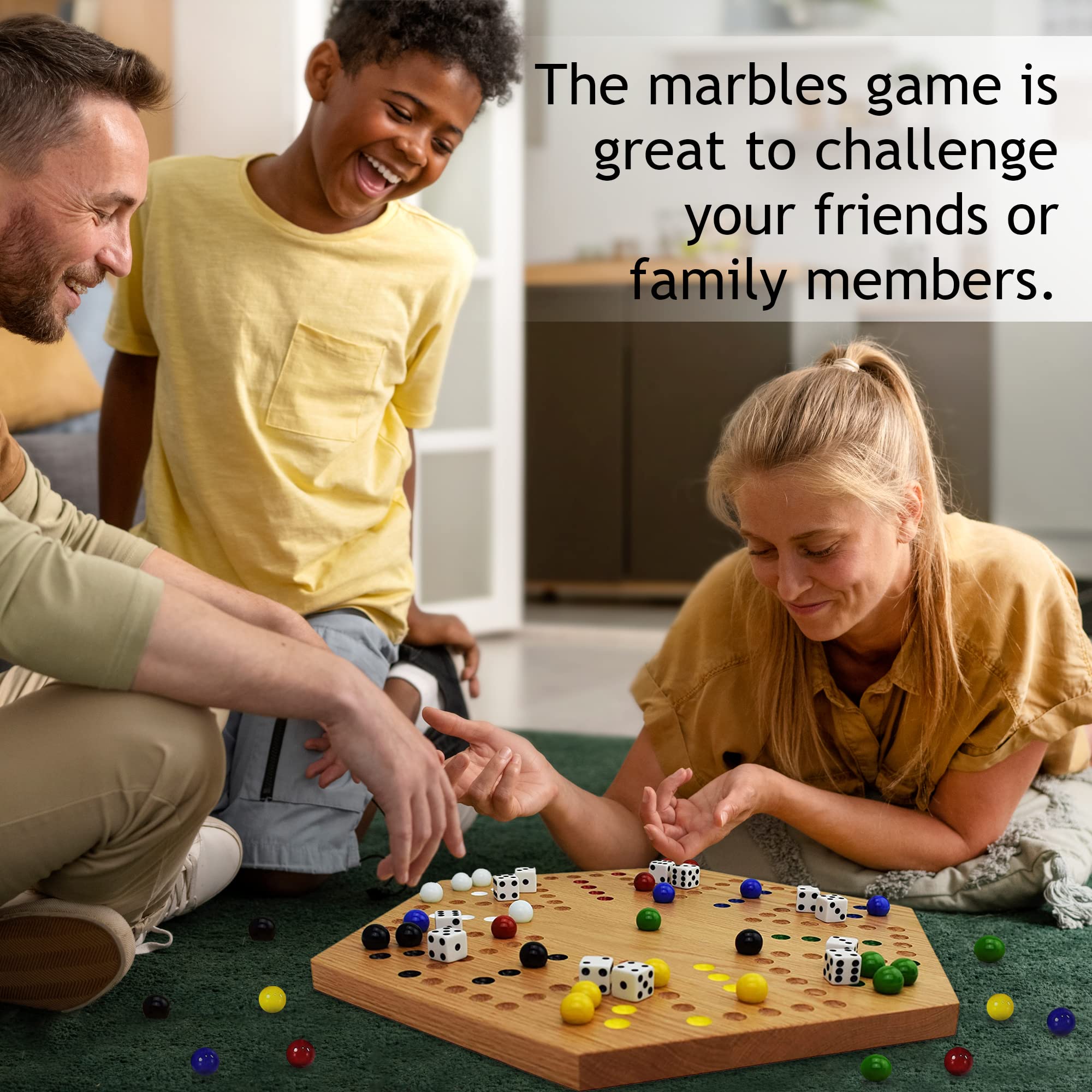 30 New Solid Color Replacement Marbles for Wahoo Aggravation Board Game - Durable Glass Marbles - Perfect for Game Night, Family Gatherings & Kids Playtime