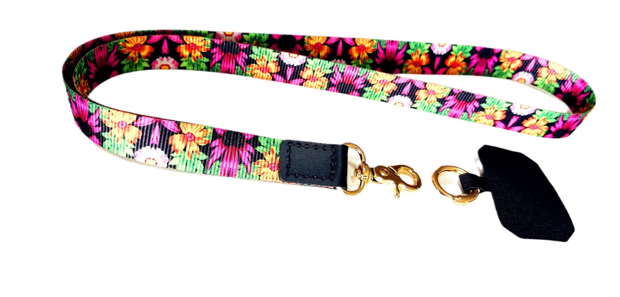 Universal Adjustable Cell Phone Lanyard - Crossbody & Wrist Strap for Smartphones, Keys & ID Cards | Detachable Shoulder Strap & Phone Tether | Compatible with iPhone, Samsung & Most Phones | Floral Design for Work, Travel & Outdoor Activities