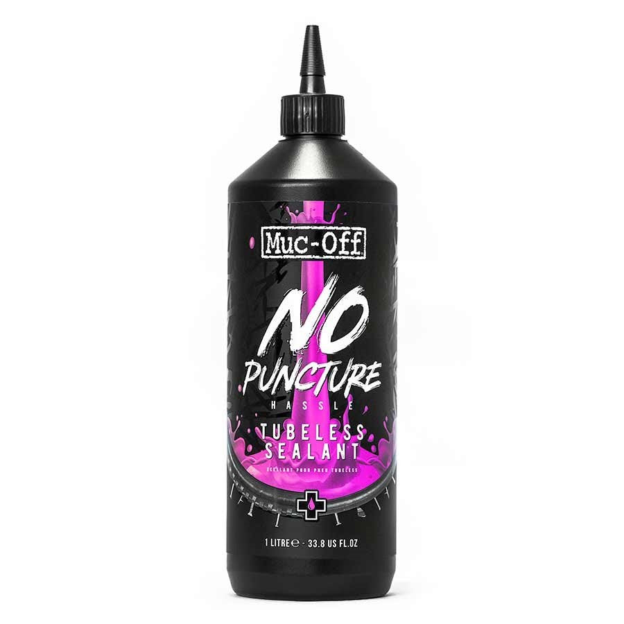 Muc Off No Puncture Hassle Tubeless Sealant 1L - Premium Bike Tire Sealant for MTB, Road & Gravel Bikes - Prevents Flat Tires for Cycling & Off-Road Adventures