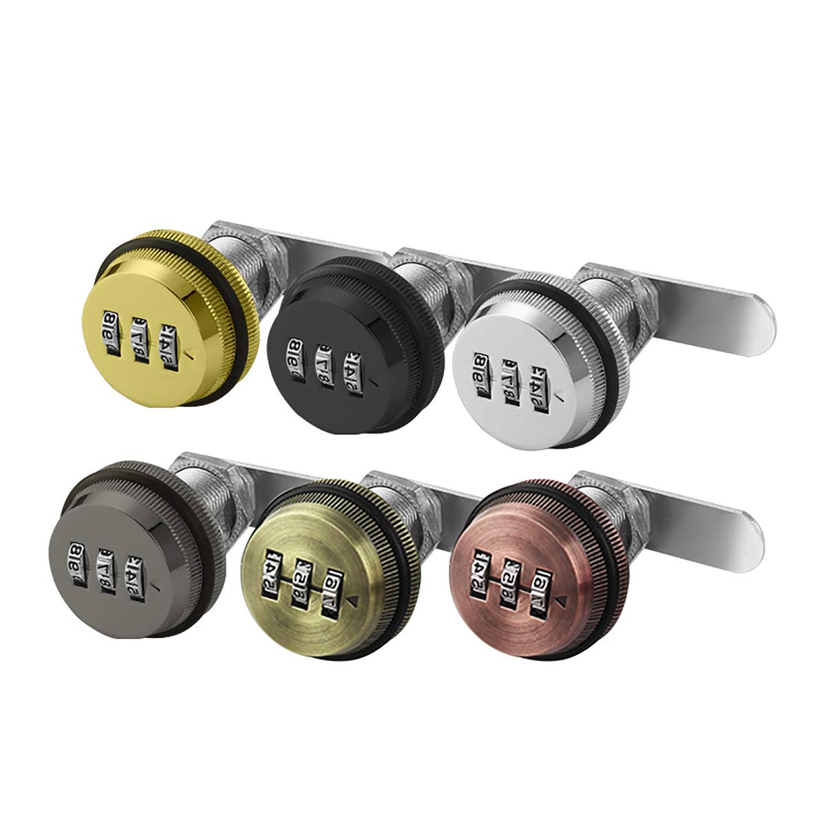 1Pcs Zinc Alloy Combination Padlock with Password - 25mm Silver Cam Lock for Mailbox, Drawer & File Cabinet (19x25mm) | Secure Storage Solution for Home & Office