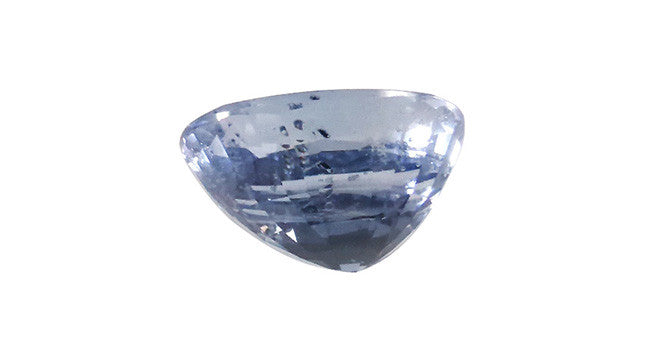 Natural Blue Sapphire Gemstone - 2.96ct Oval Cut Ice Blue Loose Stone for Jewelry Making, Engagement Rings & Fine Collections