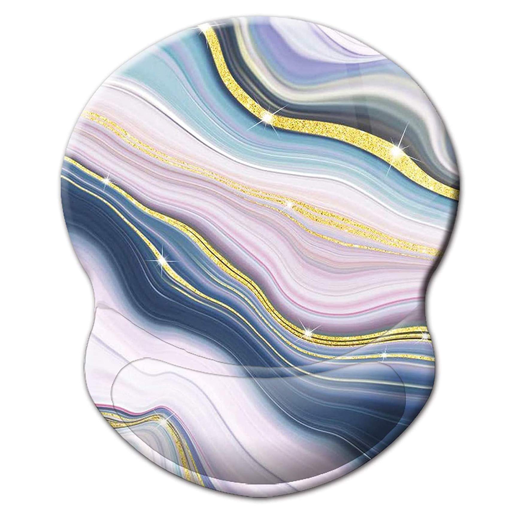 Ergonomic Mouse Pad with Wrist Support - Non-Slip Desk Mat for Office, Computer, Laptop & Mac - Comfortable & Durable Gaming Mousepad (Marble Design) - Perfect for Long Work Hours & PC Gaming Sessions