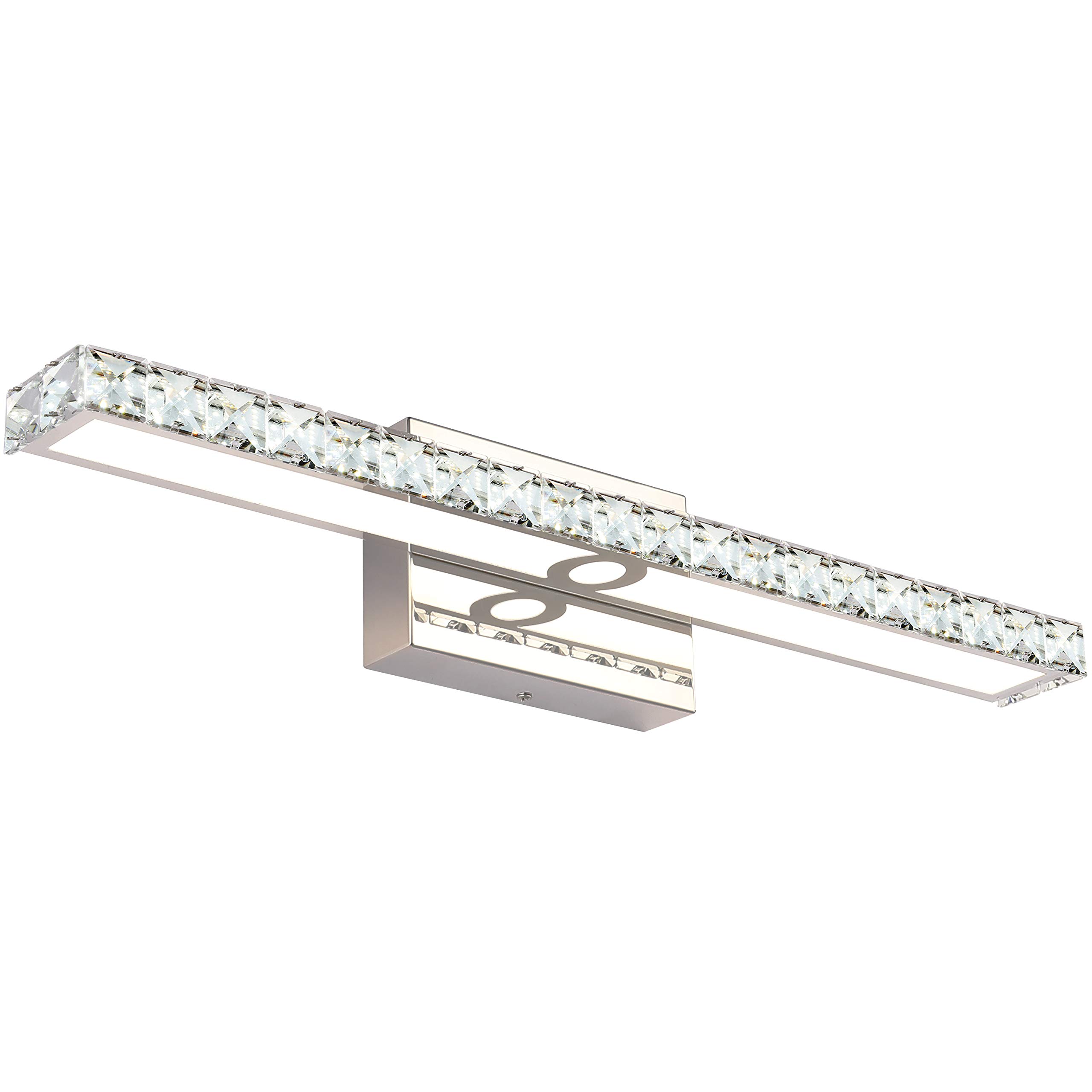 SOLFART 25.4 Inch LED Vanity Mirror Lights - 24W Dimmable Crystal Bathroom Light Fixture for Makeup Vanity, Dressing Room & Spa Decor