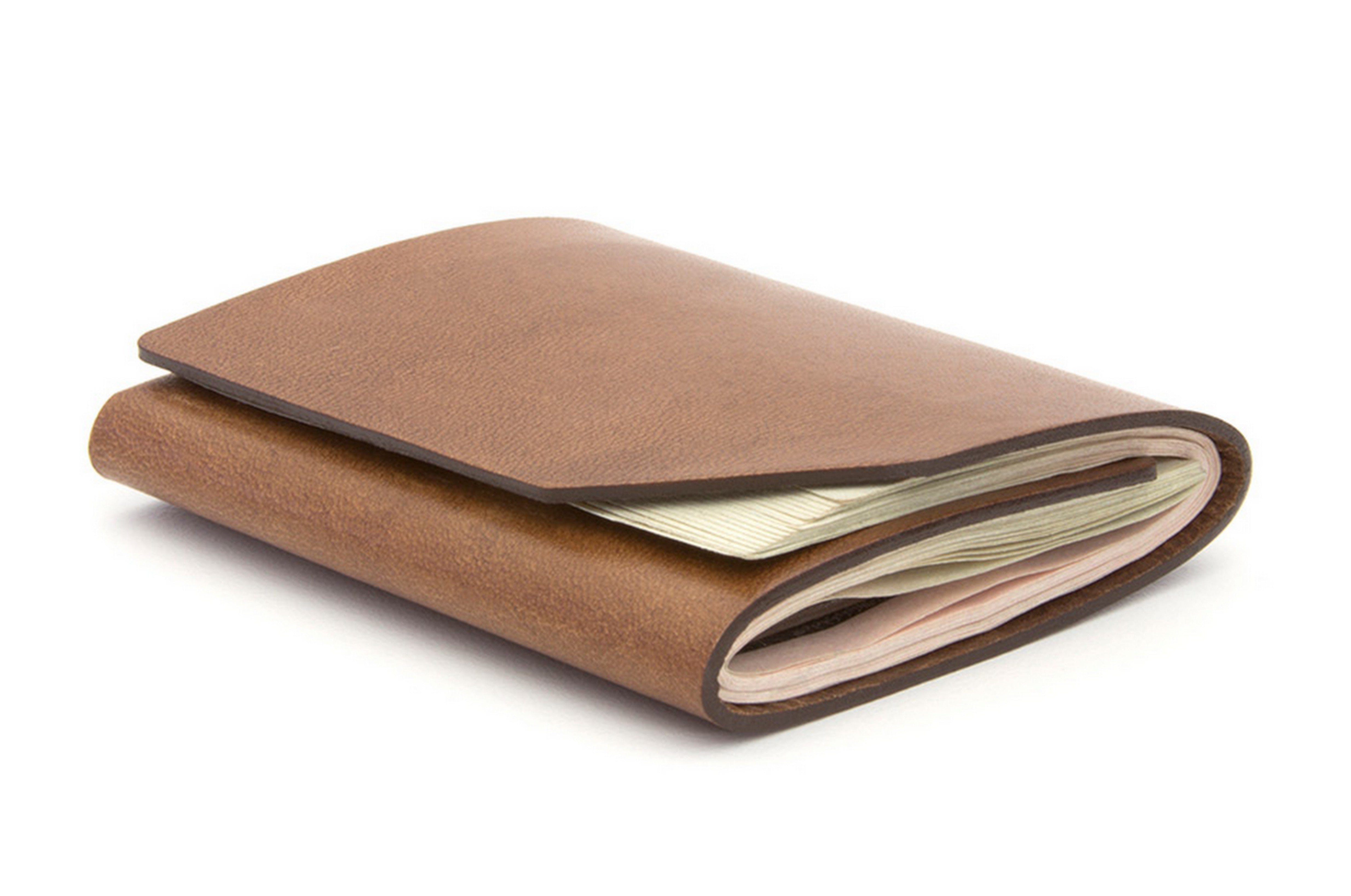 Ezra Arthur Cash Fold Deluxe Leather Wallet for Men - Slim RFID Blocking Bifold Wallet (Whiskey Brown) - Perfect for Everyday Carry, Travel & Business Use