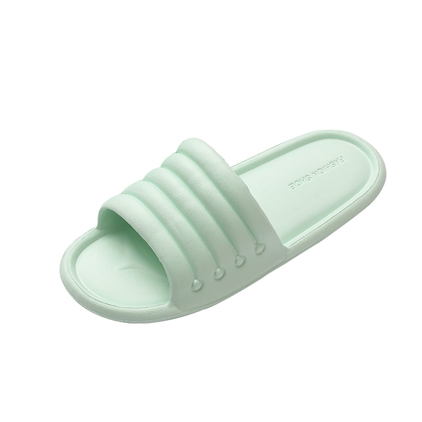 Women's Comfortable Soft-Soled Sandals - Breathable Cool Slippers for Home, Bathroom & Indoor Use - Massage Bubble Slides with Lightweight Cushioning (Green) - Perfect for Relaxation, Spa Days and Lounging at Home