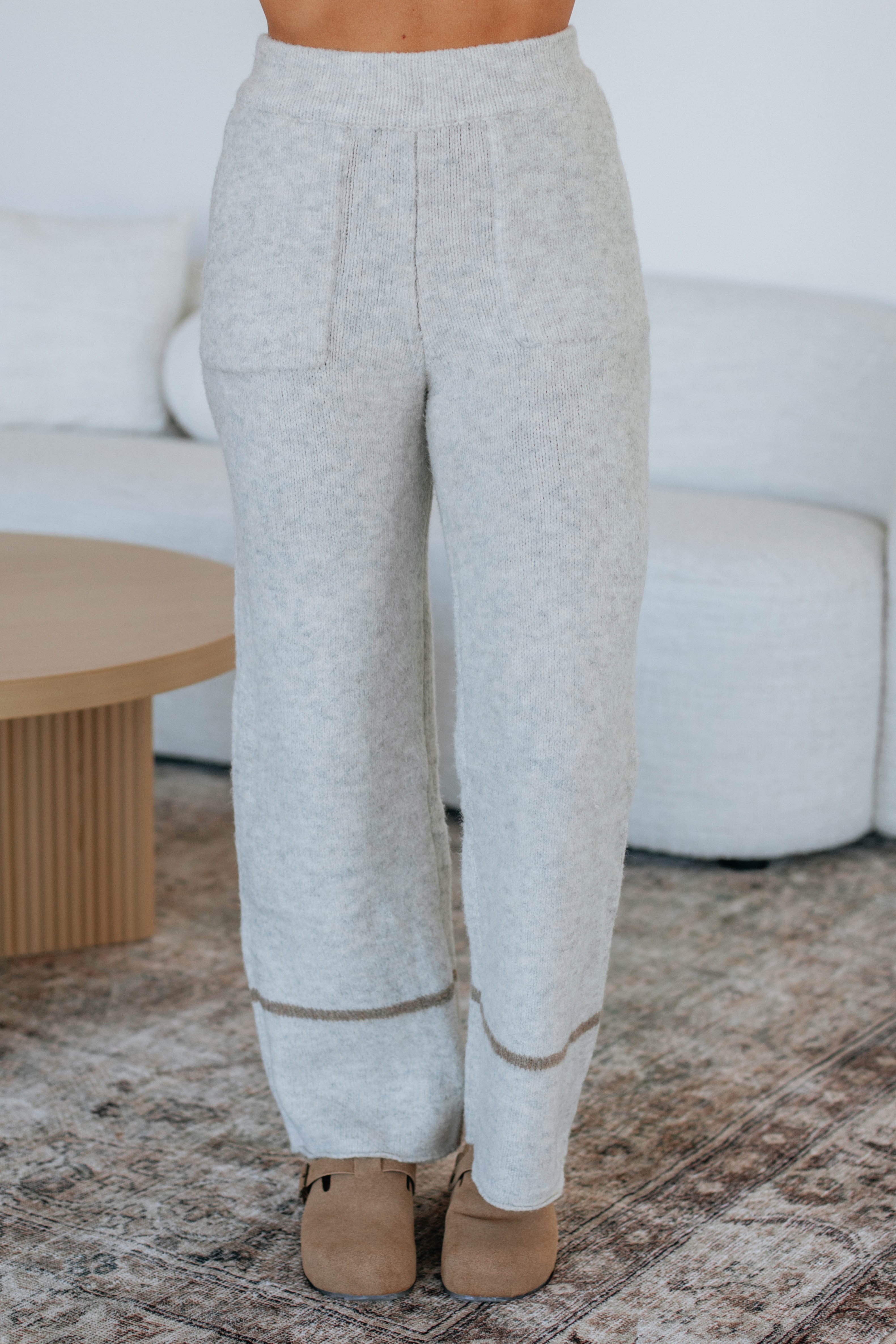 Amberly Knit Pants for Women - Soft Stretchy Comfortable High Waisted Lounge Pants - Perfect for Yoga, Home Wear and Casual Outfits