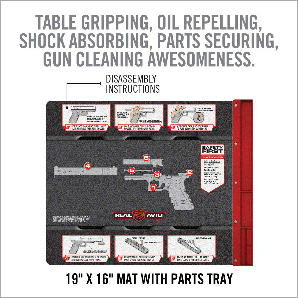 **Real Avid Glock Cleaning & Maintenance Kit - 2-in-1 Tool, 4-in-1 Tool or Pro Pack with Gun Mat & Mag Tool | Perfect for Home, Range & Field Use**