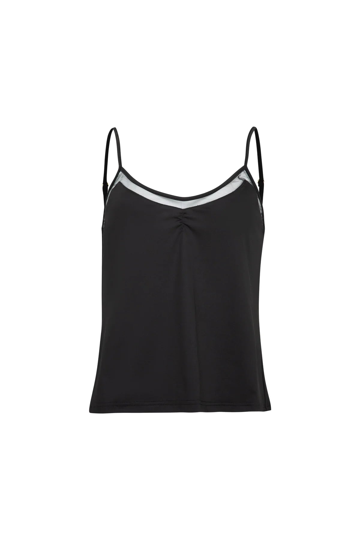 Heart & Camisole Black Cami Top - Women's Sexy Lace Underwear for Layering & Sleepwear