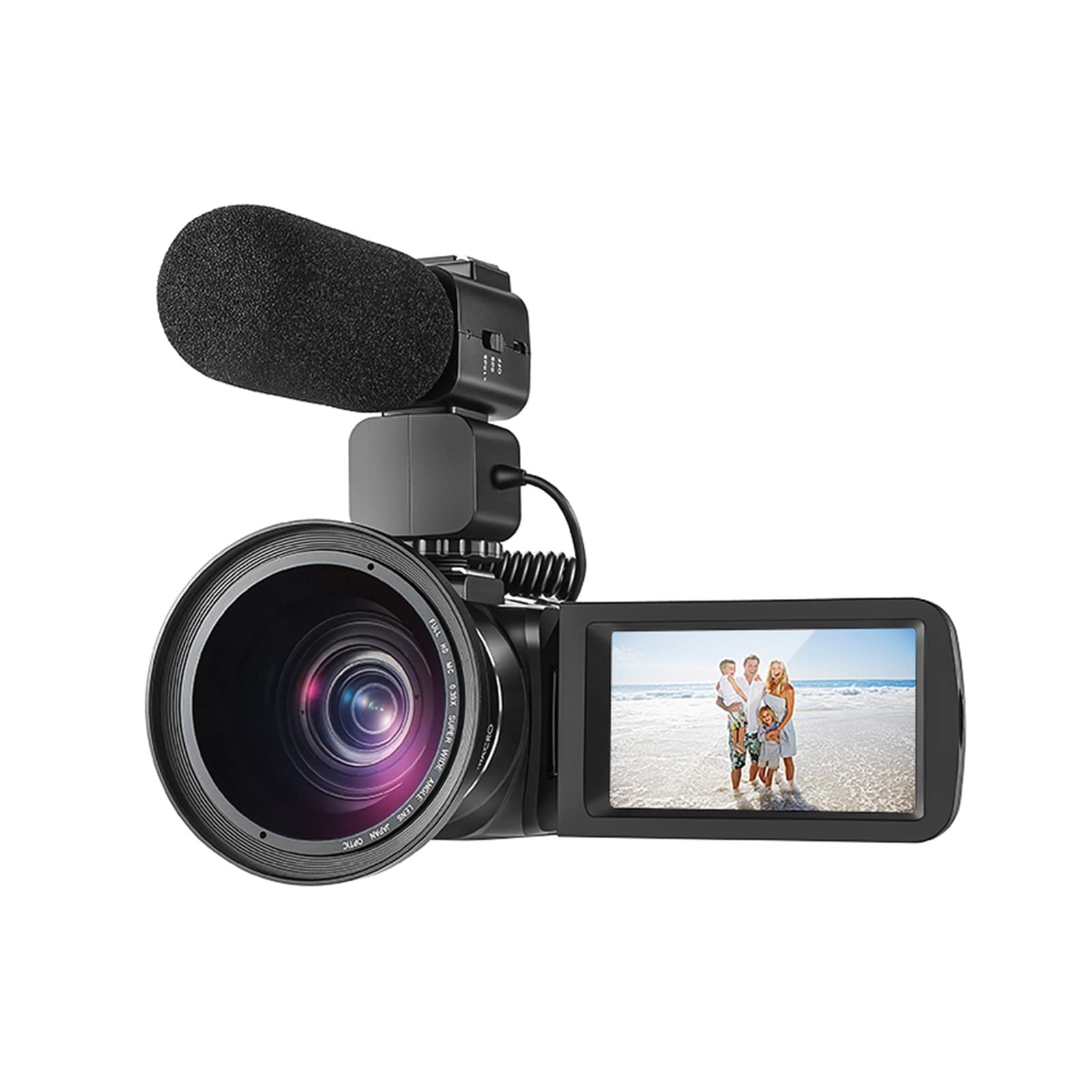 BAFLI Z82 Full HD 10X Digital Zoom Video Camera Camcorder with Built-in Microphone - Optical Vlogging Camera for YouTube, Travel, Sports & Family Recording - Perfect for Beginners, Content Creators & Live Streaming