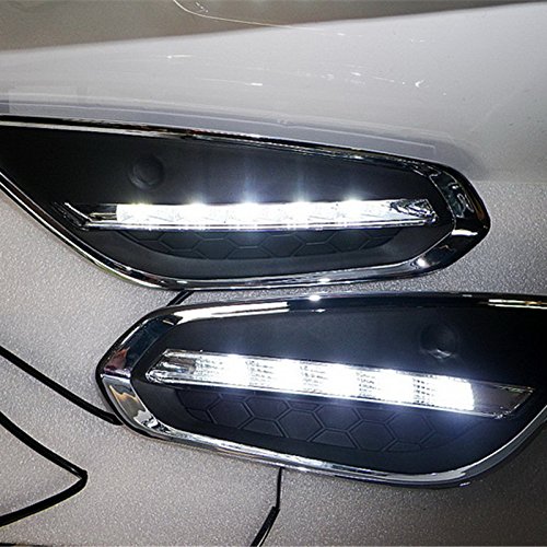 Volvo S60 V60 2011-2013 LED Daytime Running Lights (DRL) - 6000K White Front Bumper Lights - High Brightness DRL for Enhanced Visibility & Safety - Perfect for Daily Commute & Night Driving