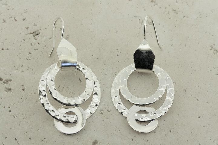 3-Pack Sterling Silver Circle Drop Earrings for Women - Elegant Dangle Hoop Earrings for Everyday Wear, Parties & Gifts