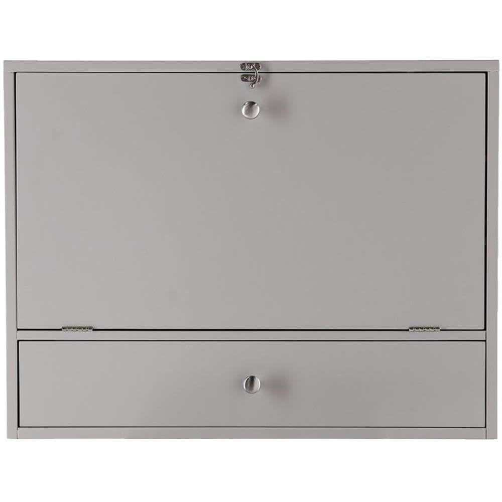 SEI Furniture Benwick Wall Mount Laptop Desk - Space Saving Floating Desk for Small Spaces, Home Office & Dorm Room, Gray - Perfect for Work, Study & Remote Learning