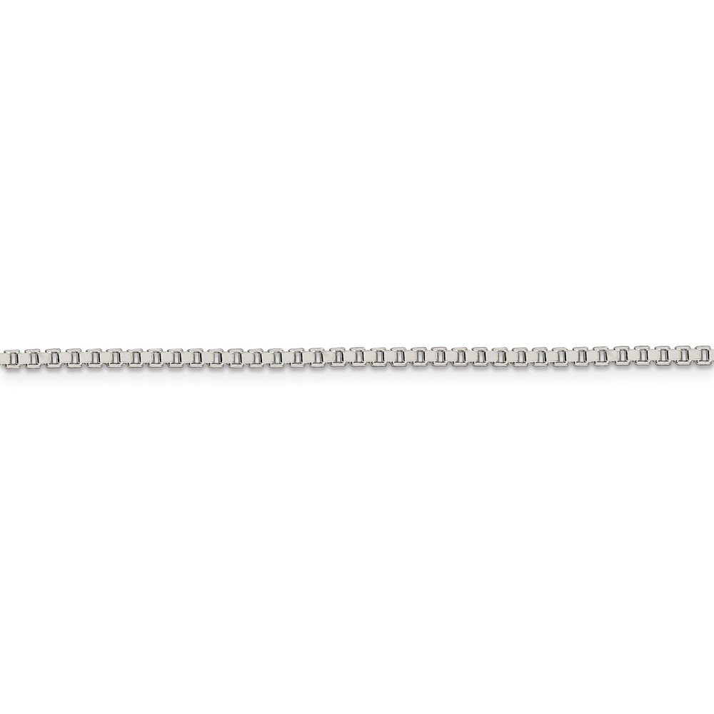 Solid 925 Sterling Silver 2mm Box Chain Necklace with Secure Lobster Clasp - Dainty Jewelry for Women, Perfect for Layering, Gift Giving & Everyday Wear